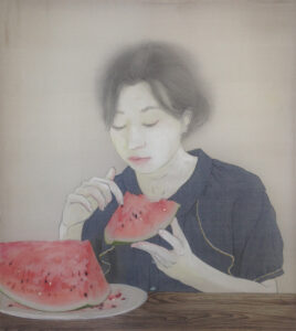 「 自画像 」　2014.09.　562×507(mm)