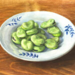 「 そら豆 」　2023.05　140×180(mm)