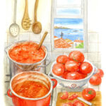 「 海とトマトソース 」　2022.10　239×165(mm)