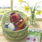 「 春の窓辺 」　2025.04　222×243(mm)