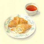 「 クロワッサンで朝食を 」　2022.05　318×235(mm)