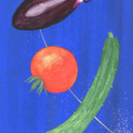 「 夏の三人組 」　2025.07　273×160(mm)